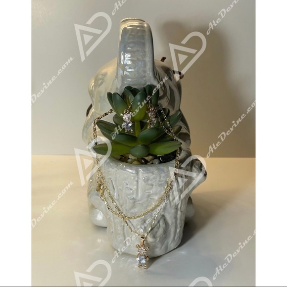 Crystal Bear Heart Set (gold plated) - Picture 4 of 4